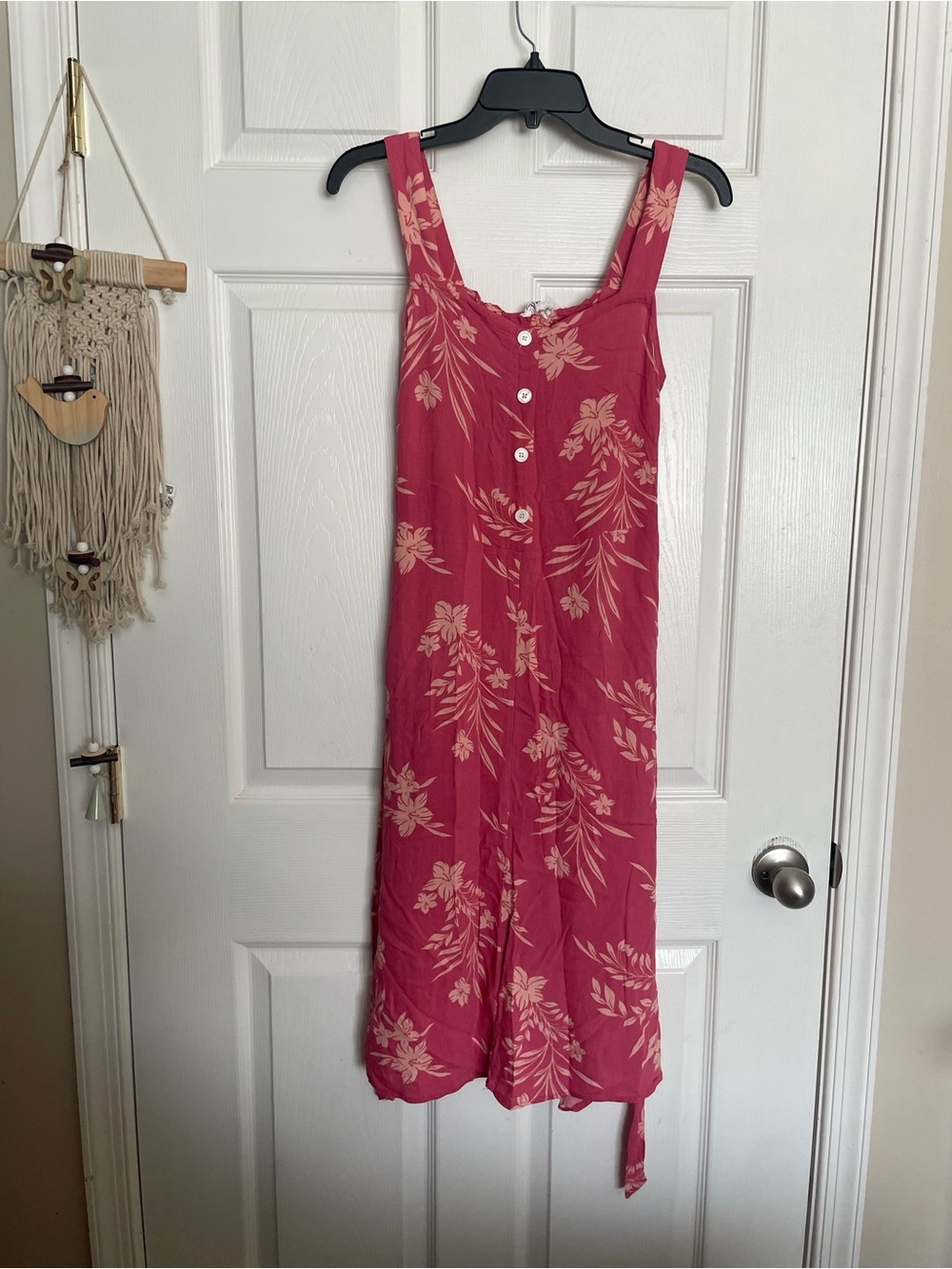 Candace Cameron Bure Women’s XS Petite Pink Floral Hawaiian Button-Front Dress